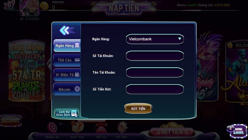 rút tiền 789 club